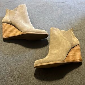 Lucky Brand Suede Heeled Booties - NWOT